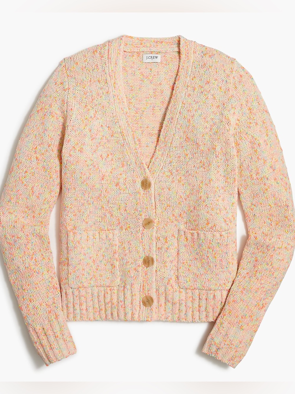 J. Crew Women’s Confetti Beach Button Up Cardigan in Neon Confetti Size Large